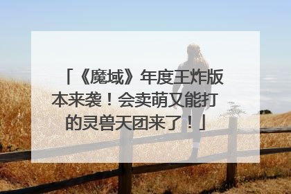 《魔域》年度王炸版本来袭！会卖萌又能打的灵兽天团来了！