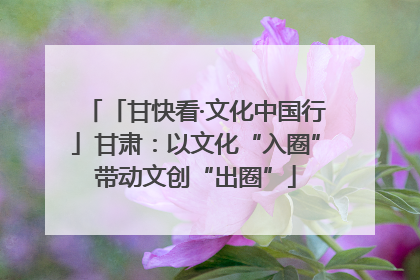 「甘快看·文化中国行」甘肃：以文化“入圈”带动文创“出圈”