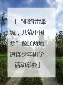 “相约雷锋城，共筑中国梦”豫辽两地追锋少年研学活动举办