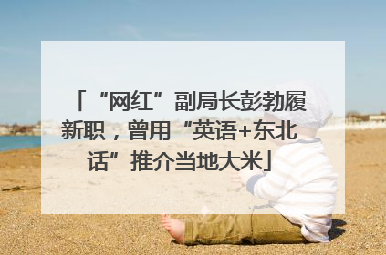 “网红”副局长彭勃履新职，曾用“英语+东北话”推介当地大米