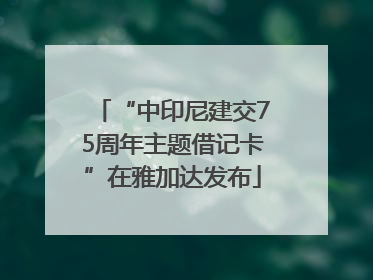 “中印尼建交75周年主题借记卡”在雅加达发布