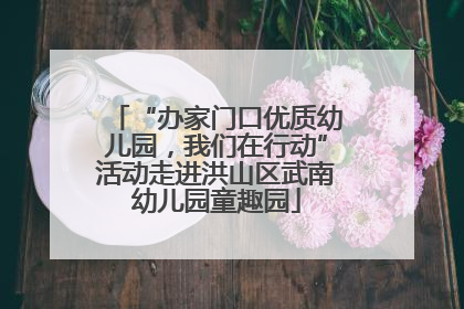“办家门口优质幼儿园，我们在行动”活动走进洪山区武南幼儿园童趣园