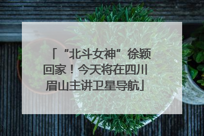 “北斗女神”徐颖回家！今天将在四川眉山主讲卫星导航