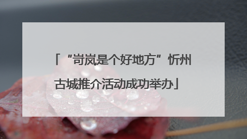 “岢岚是个好地方”忻州古城推介活动成功举办