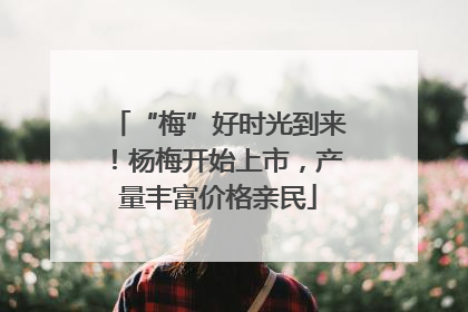 “梅”好时光到来！杨梅开始上市，产量丰富价格亲民