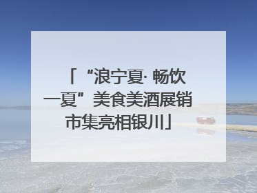 “浪宁夏· 畅饮一夏”美食美酒展销市集亮相银川