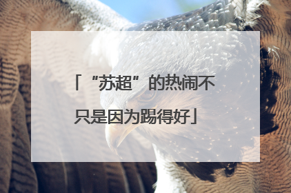 “苏超”的热闹不只是因为踢得好