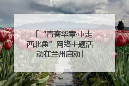 “青春华章·重走西北角”网络主题活动在兰州启动