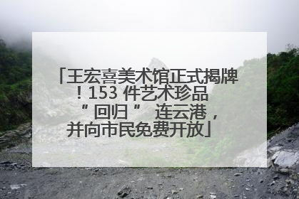 王宏喜美术馆正式揭牌！153 件艺术珍品 “ 回归 ” 连云港，并向市民免费开放