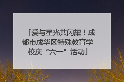 爱与星光共闪耀！成都市成华区特殊教育学校庆“六一”活动