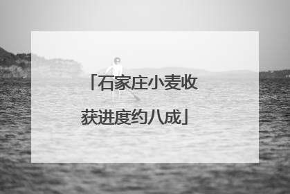 石家庄小麦收获进度约八成