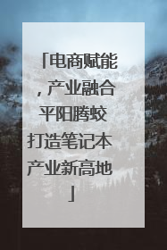 电商赋能，产业融合 平阳腾蛟打造笔记本产业新高地