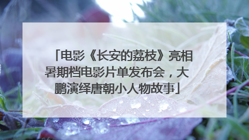 电影《长安的荔枝》亮相暑期档电影片单发布会，大鹏演绎唐朝小人物故事