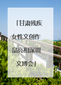 甘肃残疾女性文创作品亮相深圳文博会
