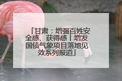 甘肃：增强百姓安全感、获得感丨增发国债气象项目落地见效系列报道