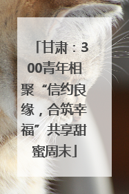 甘肃：300青年相聚“信约良缘，合筑幸福”共享甜蜜周末