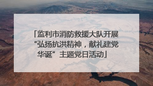 监利市消防救援大队开展“弘扬抗洪精神，献礼建党华诞”主题党日活动