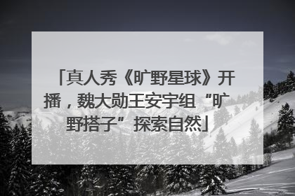 真人秀《旷野星球》开播，魏大勋王安宇组“旷野搭子”探索自然