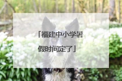 福建中小学暑假时间定了