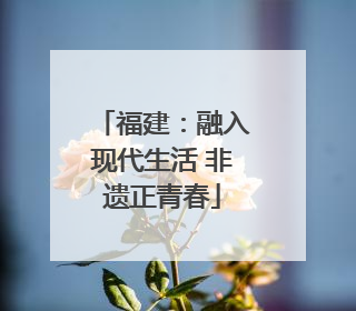福建：融入现代生活 非遗正青春