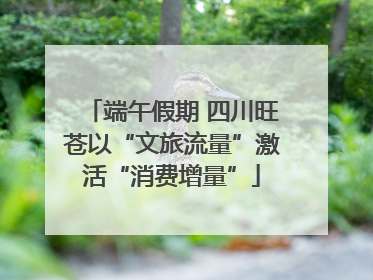 端午假期 四川旺苍以“文旅流量”激活“消费增量”