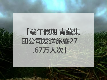 端午假期 青藏集团公司发送旅客27.67万人次