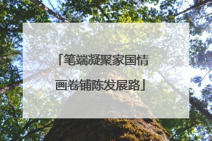 笔端凝聚家国情  画卷铺陈发展路