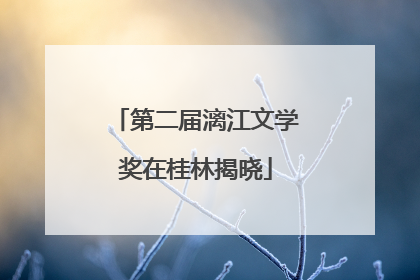 第二届漓江文学奖在桂林揭晓
