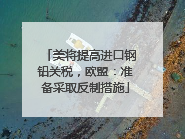 美将提高进口钢铝关税，欧盟：准备采取反制措施