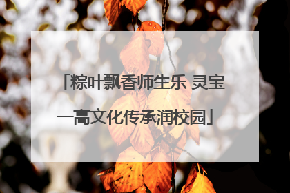 粽叶飘香师生乐 灵宝一高文化传承润校园