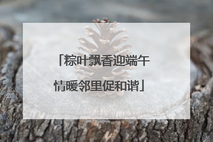 粽叶飘香迎端午 情暖邻里促和谐