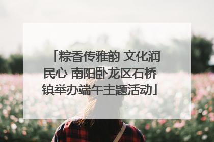粽香传雅韵 文化润民心 南阳卧龙区石桥镇举办端午主题活动