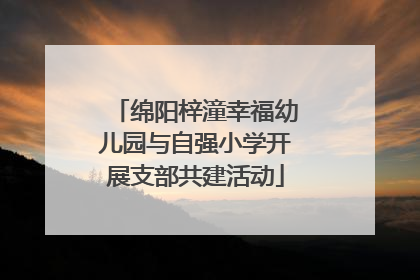 绵阳梓潼幸福幼儿园与自强小学开展支部共建活动