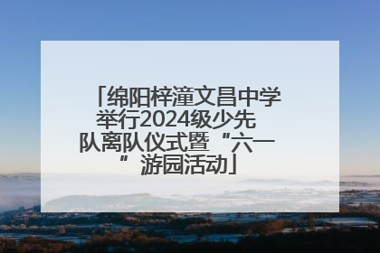 绵阳梓潼文昌中学举行2024级少先队离队仪式暨“六一”游园活动
