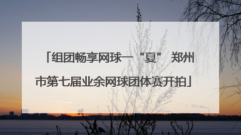 组团畅享网球一“夏” 郑州市第七届业余网球团体赛开拍