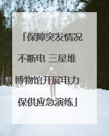 保障突发情况不断电 三星堆博物馆开展电力保供应急演练