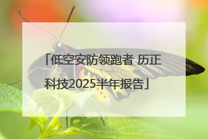 低空安防领跑者 历正科技2025半年报告