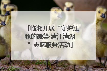 临湘开展“守护江豚的微笑·清江清湖”志愿服务活动