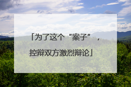 为了这个“案子”，控辩双方激烈辩论
