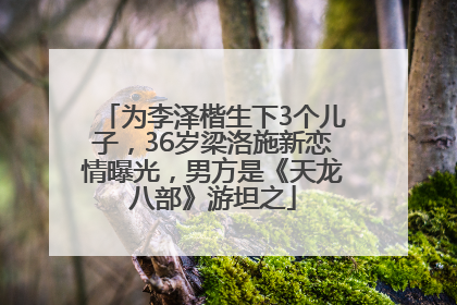 为李泽楷生下3个儿子，36岁梁洛施新恋情曝光，男方是《天龙八部》游坦之
