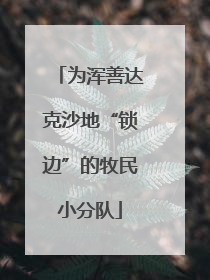 为浑善达克沙地“锁边”的牧民小分队