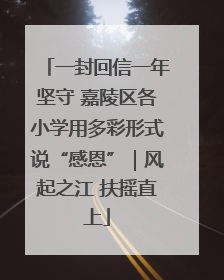 一封回信一年坚守 嘉陵区各小学用多彩形式说“感恩”｜风起之江 扶摇直上