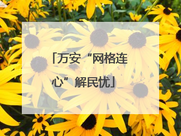万安“网格连心”解民忧