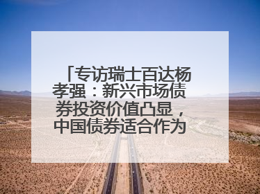 专访瑞士百达杨孝强：新兴市场债券投资价值凸显，中国债券适合作为“稳定器”