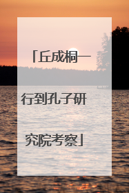 丘成桐一行到孔子研究院考察