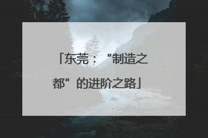 东莞：“制造之都”的进阶之路