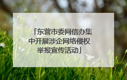 东营市委网信办集中开展涉企网络侵权举报宣传活动