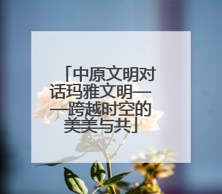 中原文明对话玛雅文明——跨越时空的美美与共