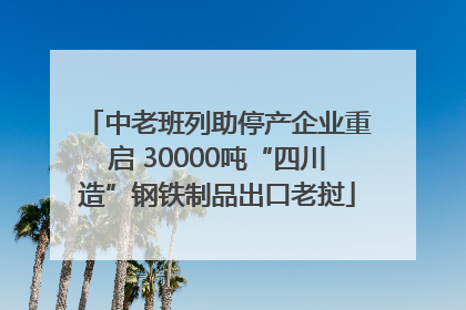 中老班列助停产企业重启 30000吨“四川造”钢铁制品出口老挝