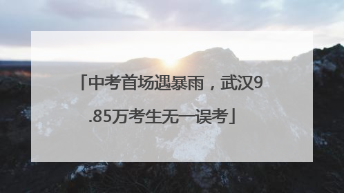 中考首场遇暴雨，武汉9.85万考生无一误考